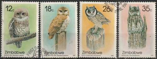 ZIMBABWE 1987 Owls FINE USED SG 710-3