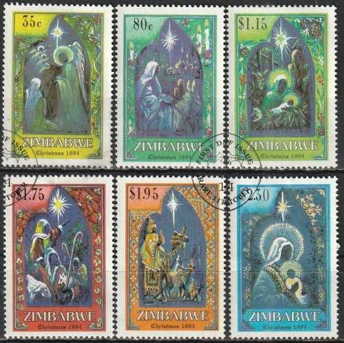 ZIMBABWE 1994 Christmas FINE USED SG 882-7
