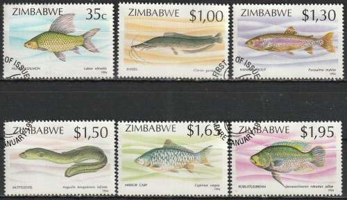 ZIMBABWE 1994 Fish FINE USED SG 864-9
