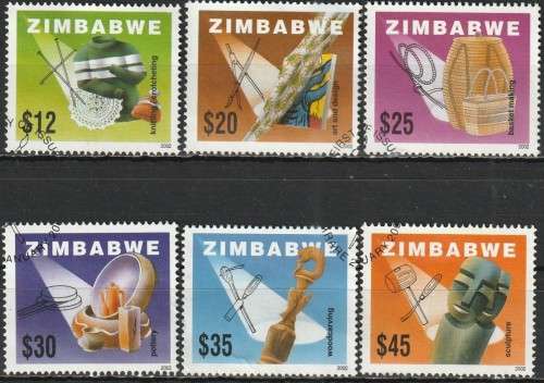 ZIMBABWE 2002 Local Crafts FINE USED SG 1073-8