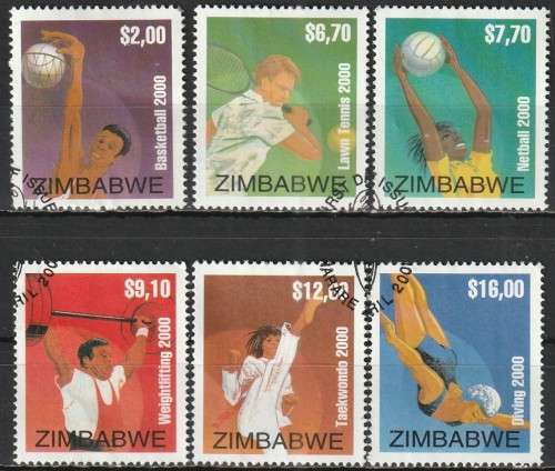 ZIMBABWE 2000 Sporting Activities FINE USED SG 1022-7
