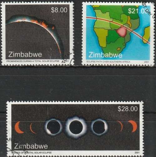 ZIMBABWE 2001 Total Solar Eclipse, 21 June 2001 FINE USED SG 1050-2