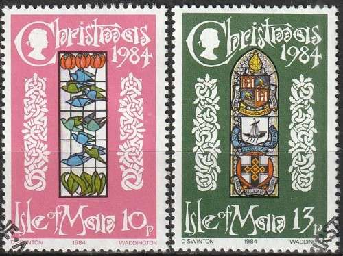 ISLE OF MAN 1984 Christmas stamps FINE USED SG 272/3