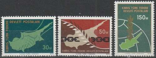 TURKISH CYPRUS 1975 Peace in Cyprus FINE MINT SG 20-2