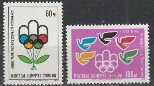 TURKISH CYPRUS 1976 The Olympic Games - Montreal FINE MINT SG 34/5