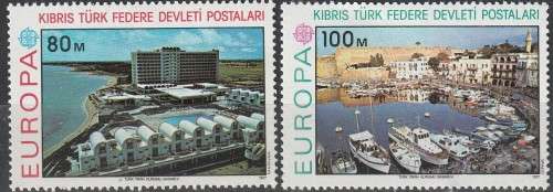 TURKISH CYPRUS 1977 EUROPA Stamps - Landscapes FINE MINT SG 49/50
