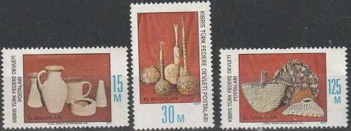TURKISH CYPRUS 1977 Arts and Crafts FINE MINT SG 51-3