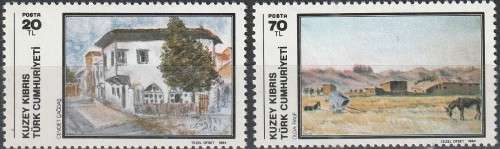 TURKISH CYPRUS 1984 Paintings FINE MINT SG 157/8