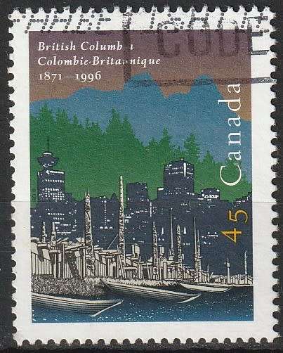 CANADA 1996 The 125th Anniversary of British Columbia FINE USED SCOTT 1613