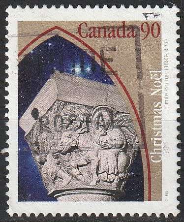 CANADA 1995 Christmas - Sculptured Capitals from Ste.Anne-de-Beaupre Basilica FINE USED SCOTT 1587