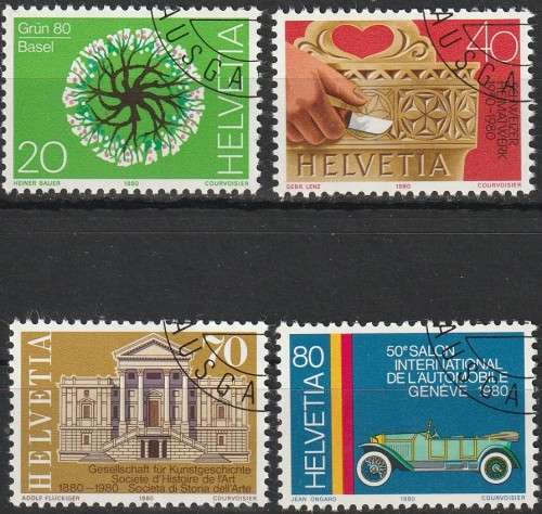 SWITZERLAND 1980 ANNIVERSARIES FINE USED SG 985-8
