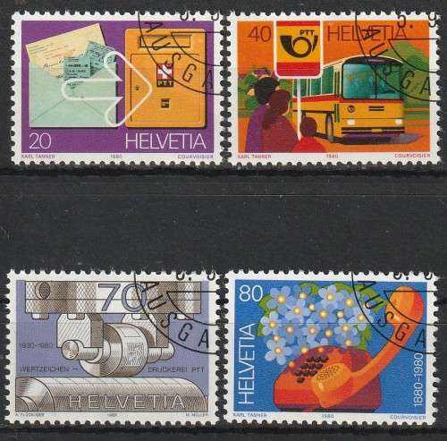 SWITZERLAND 1980 PTT Series FINE USED SG 995-8