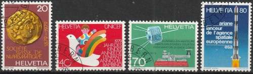 SWITZERLAND 1979 Anniversaries FINE USED SG 981-4