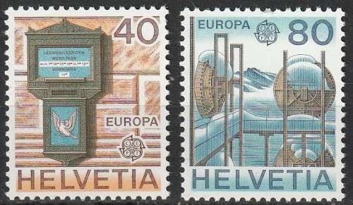 SWITZERLAND 1979 EUROPA Stamps - Post & Telecommunications FINE MINT SG 975/6