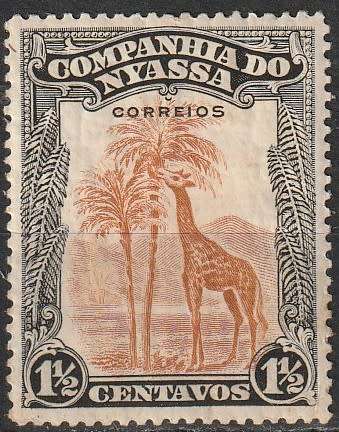 NYASSA COMPAMY 1921 -1923 Giraffe MM SG 87A
