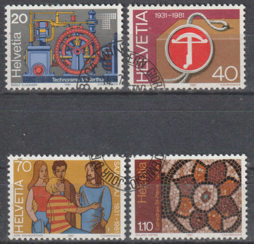SWITZERLAND 1981 Anniversaries ULH SG 1017-20