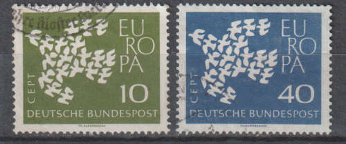 GERMANY 1961 EUROPA Stamps ULH SG 1281/2