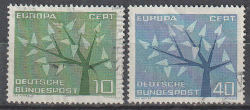 GERMANY 1962 EUROPA Stamps ULH SG 1297/8