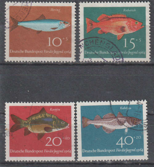 GERMANY 1964 Youth Health - Fish ULH SG 1326-29