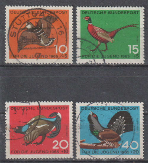 GERMANY 1965 Youth Hostels - Birds ULH SG 1384-7