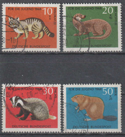 GERMANY 1968 Youth Hostel - Endangered Animals ULH SG 1454-7