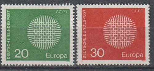 GERMANY 1970 EUROPA Stamps UMM SG 1520/1