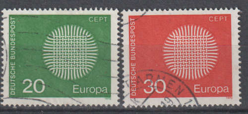 GERMANY 1970 EUROPA Stamps ULH SG 1520/1