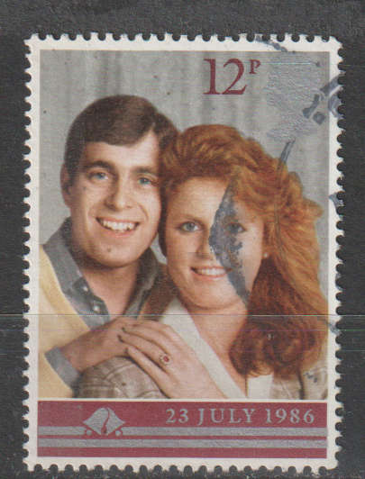 GB  1986 Wedding of Prince Andrew and Sarah Ferguson ULH SG 1333
