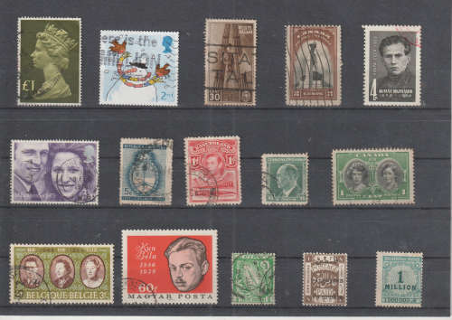WORLD SELECTION BID PER STAMP TO TAKE ALL CARD EXCLUDED