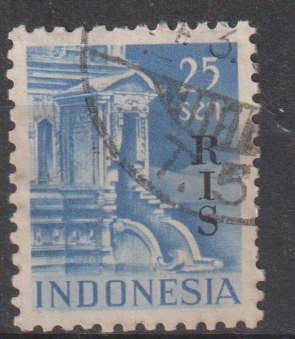 INDONESIA 1950 Buildings - No. 38-44 Overprinted `RIS` ULH SG 589