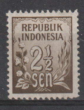 INDONESIA 1951 Numeral Stamps   MM SG 612