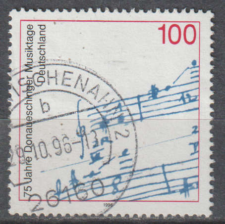 GERMANY 1996 The 75th Anniversary of the Donaueschinger Festival ULH SG 2741