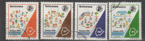 BOTSWANA 1991 National Census UNH SG 713-716