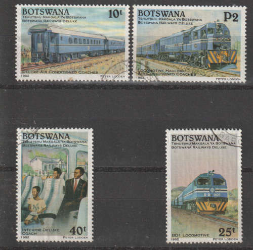 BOTSWANA 1992 Deluxe Railway Service UNH SG 733-6