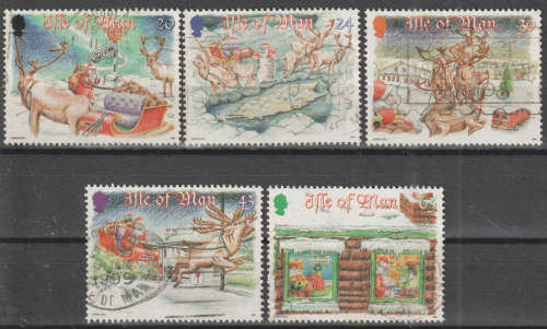 ISLE OF MAN 1998 Christmas Stamps ULH SG 819-23