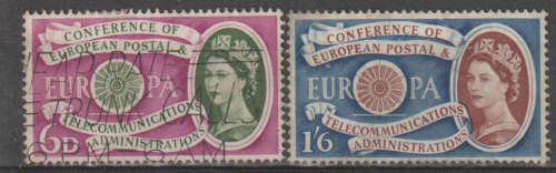 ENGLAND  1960 EUROPA Stamps - The 1st Anniversary of the Establisment of CEPTULH  SG 621/2 CV R51.75