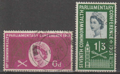 ENGLAND  1961 The 7th Commonwealth Parliamentary Conference ULH  SG 629/30 CV R28.75