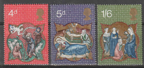 GB 1970 Christmas Stamps  UMM SG 838-40 CV R6.9