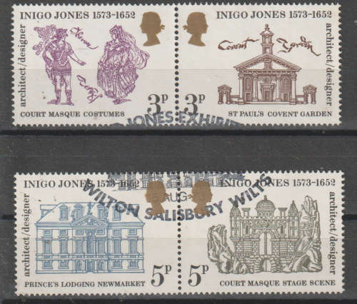 GB 1973 The 400th Anniversary of the Birth of Inigo Jones, Architect and Designer ULH SG 935-8