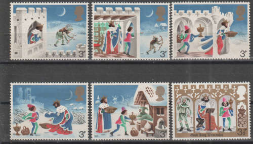 GB 1973 Christmas Stamps ULH SG 943-8