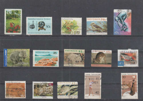 AUSTRALIA SELECTION BID PER STAMP TO TAKE ALL CARD EXCLUDED