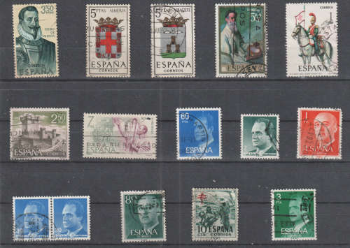 SPAIN SELECTION BID PER STAMP TO TAKE ALL CARD EXCLUDED