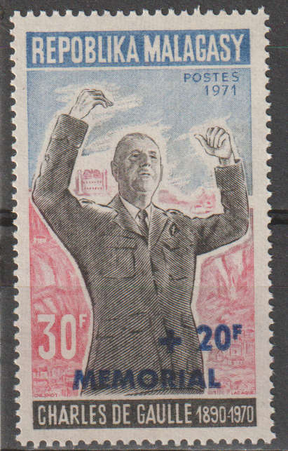 MALAGASY 1972 The 2nd Anniversary of the Death of Charles de GaulleUMM SG 214