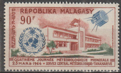 MALAGASY 1964 Airmail - World Meteorological Day UMM SG 79