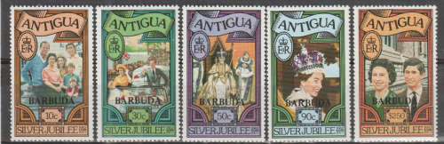 BARBUDA 1977 The 25th Anniversary of the Coronation of Queen Elizabeth IIUMM SG 323-7