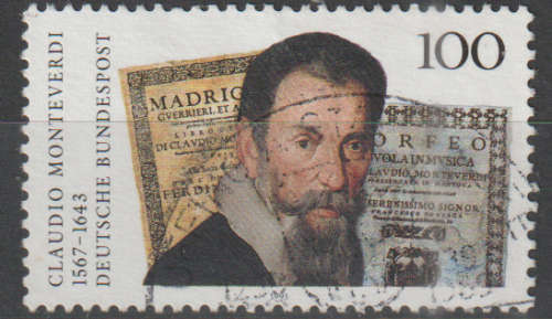 GERMANY 1993 The 350th Anniversary of the Death of Claudio Monteverdi, Composer ULH SG 2550