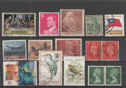 WORLD SELECTION BID PER STAMP TO TAKE ALL CARD EXCLUDED