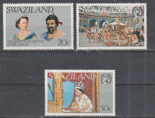 SWAZILAND 1977 The 25th Anniversary of the Regency of Queen Elizabeth II UMM SG 268-70