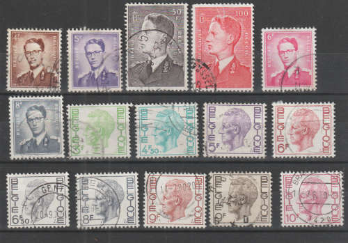 BELGIUM SELECTION BID PER STAMP TO TAKE ALL CARD EXCLUDED