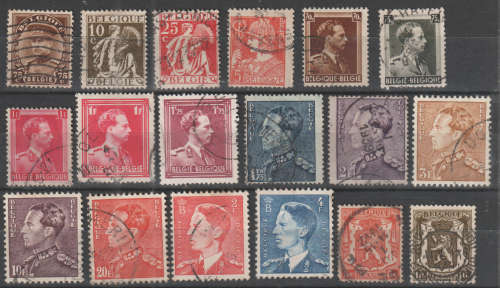 BELGIUM SELECTION BID PER STAMP TO TAKE ALL CARD EXCLUDED